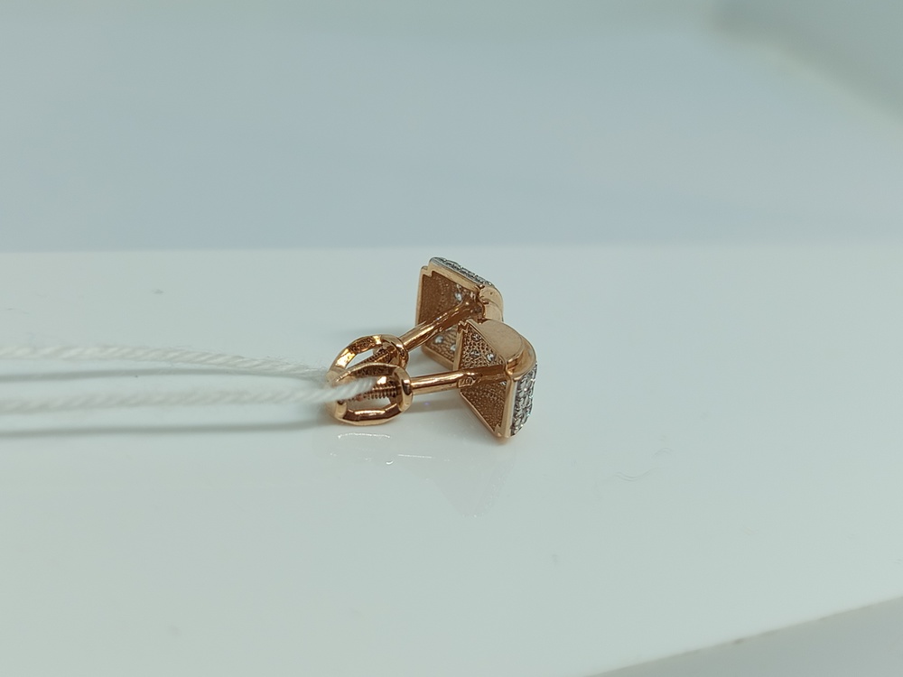 СКМИ375 СЕРЬГИ С КАМНЯМИ (Au 375)