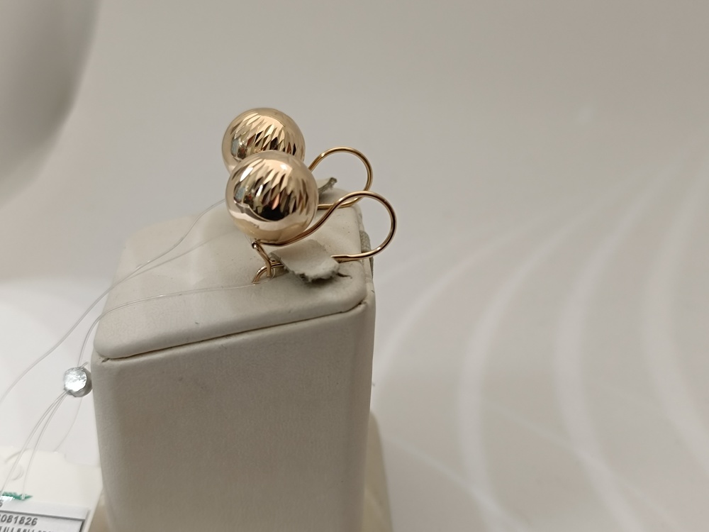 СЕРЬГИ ПЕТЕЛЬКА без камня (Au 585)