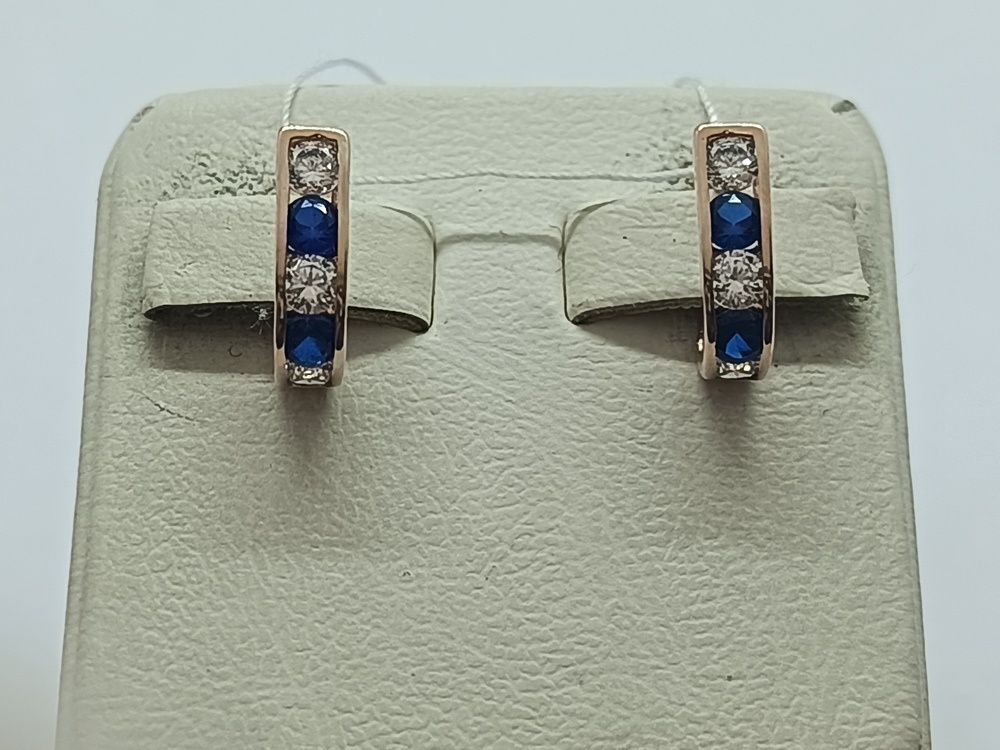 СКМИ585 СЕРЬГИ С КАМНЯМИ (Au 585)