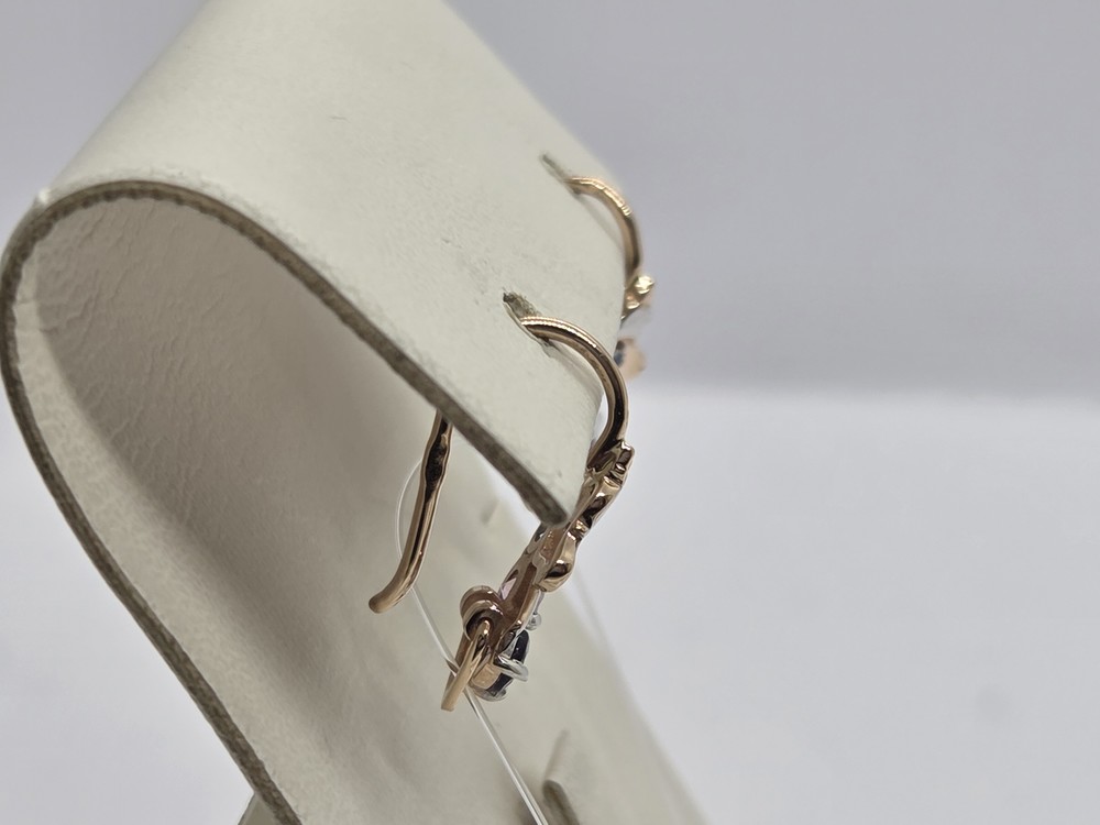 СЕРЬГИ ПЕТЕЛЬКА с камнями (Au 585)