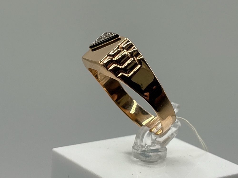 04-61-0190-00 КОЛЬЦО ПЕЧАТКА с камнями (Au 585)