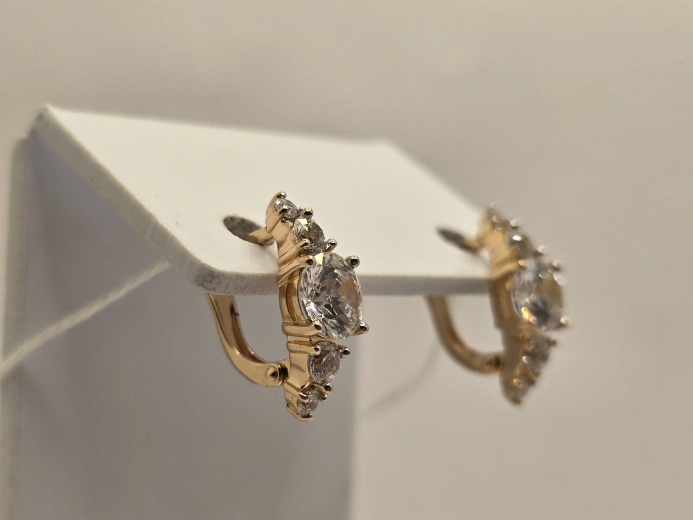 СКМИ585 СЕРЬГИ С КАМНЯМИ (Au 585)