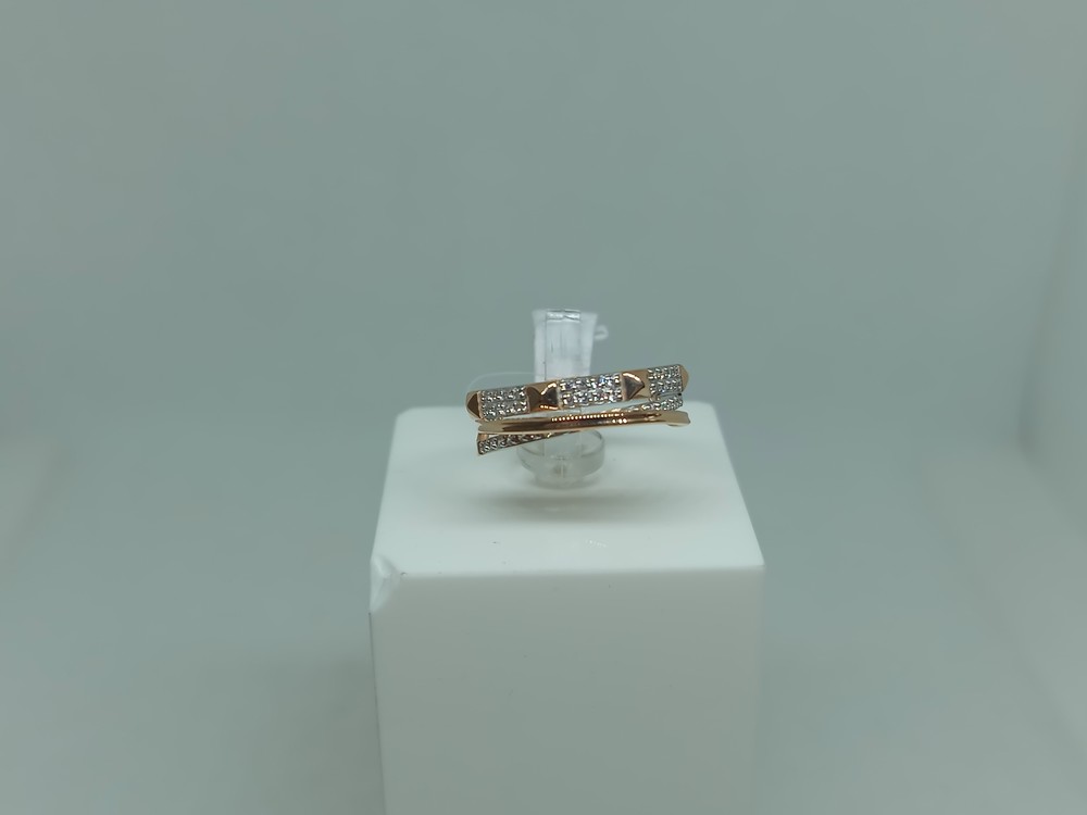 1105357 КОЛЬЦО С КАМНЯМИ (Au 585)