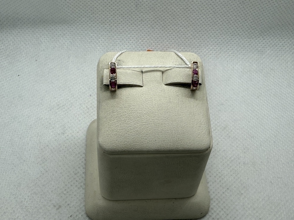 СКМИ585 СЕРЬГИ С КАМНЯМИ (Au 585)