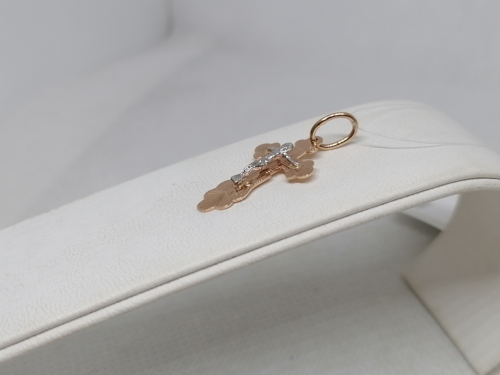 810-00273-10-00-00-02 ПОДВЕСКА КРЕСТ без камня (Au 585)