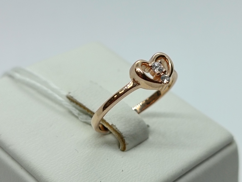 КОЛЬЦО С КАМНЯМИ (Au 585)