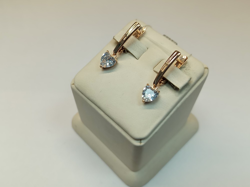 СЕРЬГИ С КАМНЕМ (Au 585)