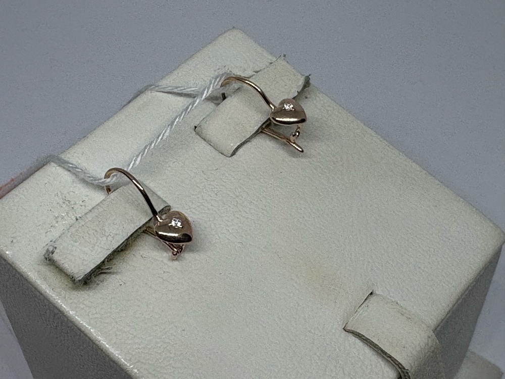 СЕРЬГИ С КАМНЕМ (Au 585)