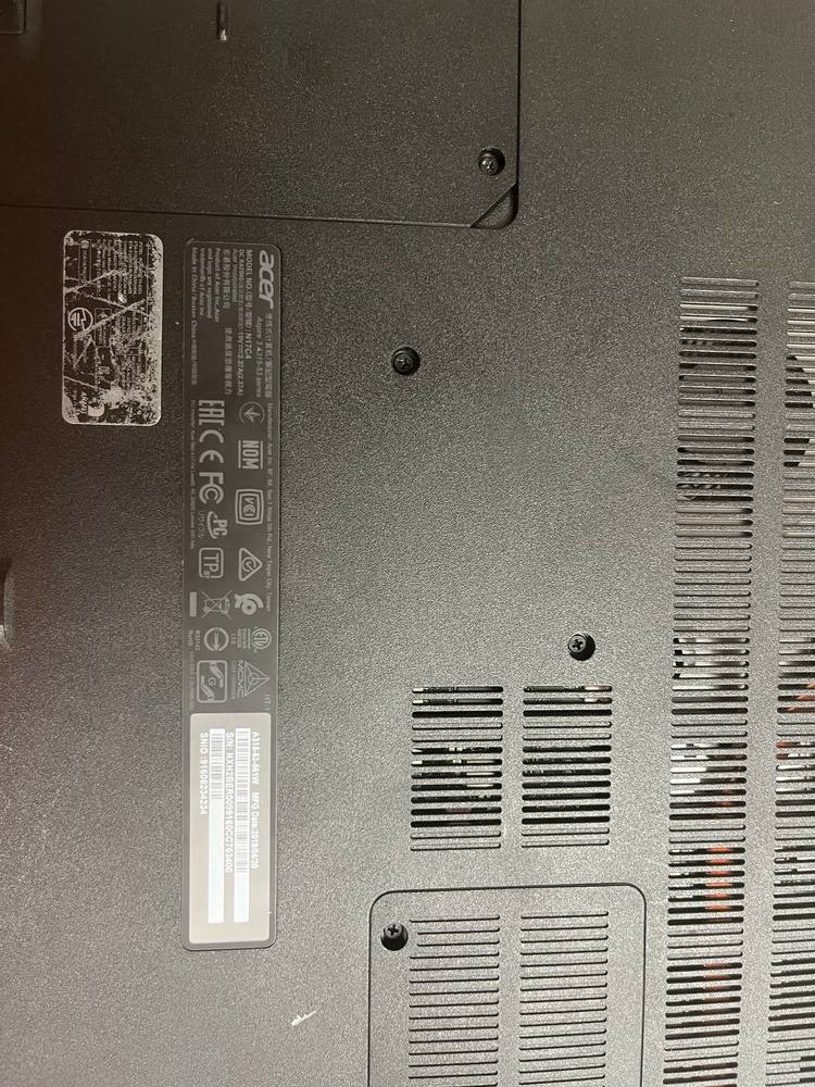 Ноутбук Acer N17C4; Core i5-7200U, Intel HD Graphics 620, 4 Гб, 500 Гб, Нет