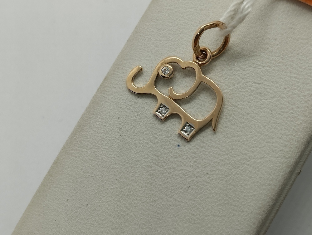 ПОДКМИ585 ПОДВЕСКА С КАМНЯМИ (Au 585)