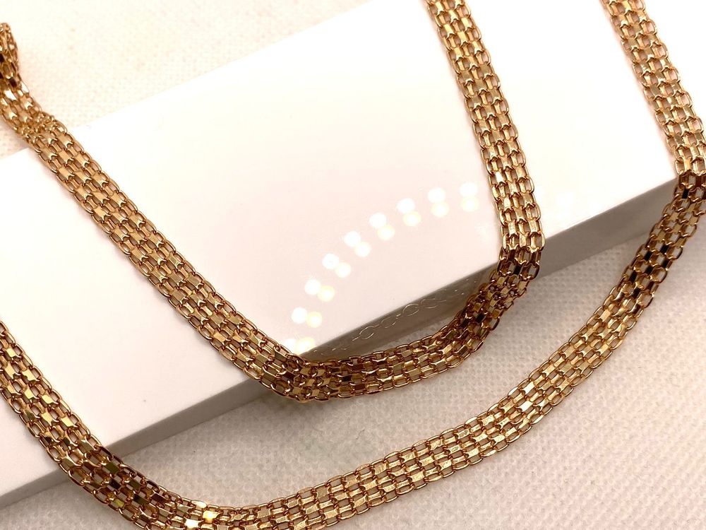 ЦЕПЬ ПУСТОТЕЛАЯ Бисмарк машинный (Au 585)