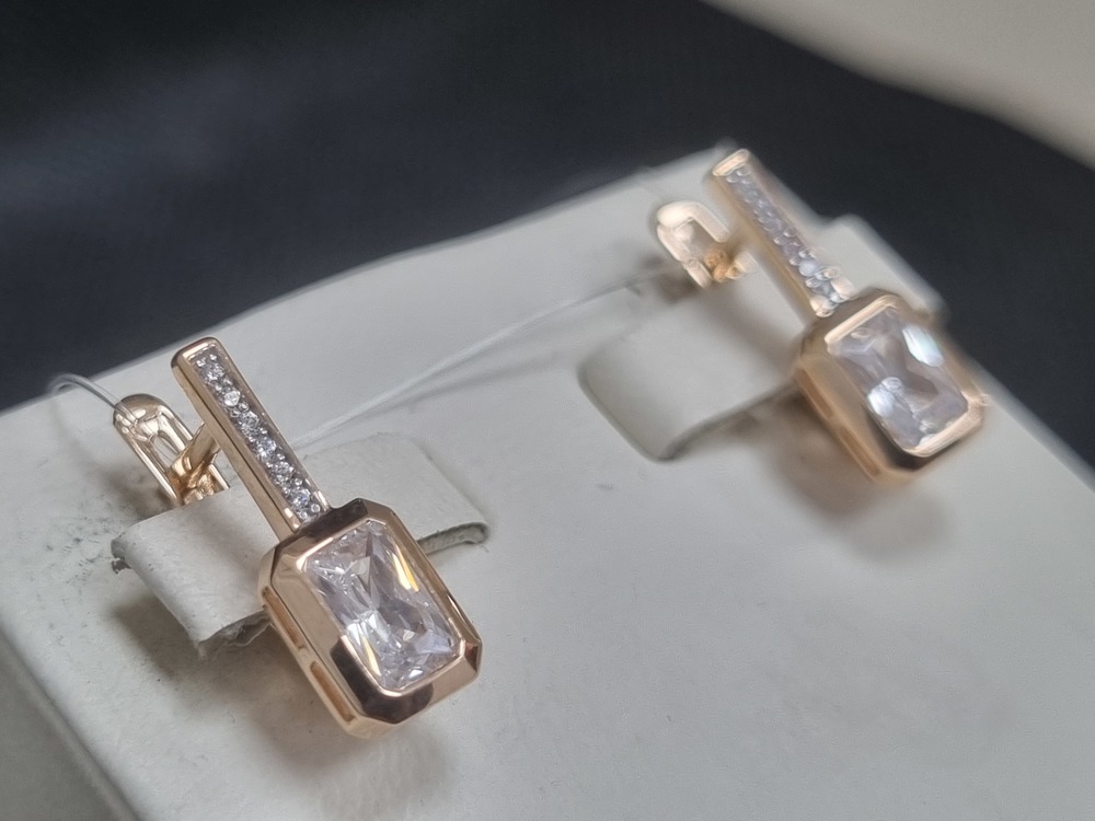 СЕРЬГИ С КАМНЯМИ (Au 585)