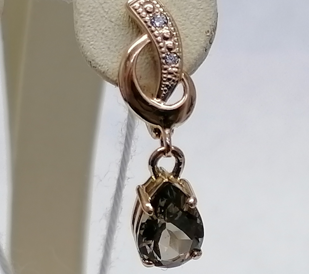 СКМИ585 СЕРЬГИ С КАМНЯМИ (Au 585)