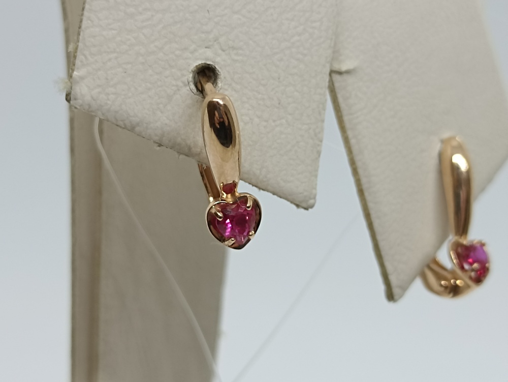 СЕРЬГИ КОРУНД (Au 585)