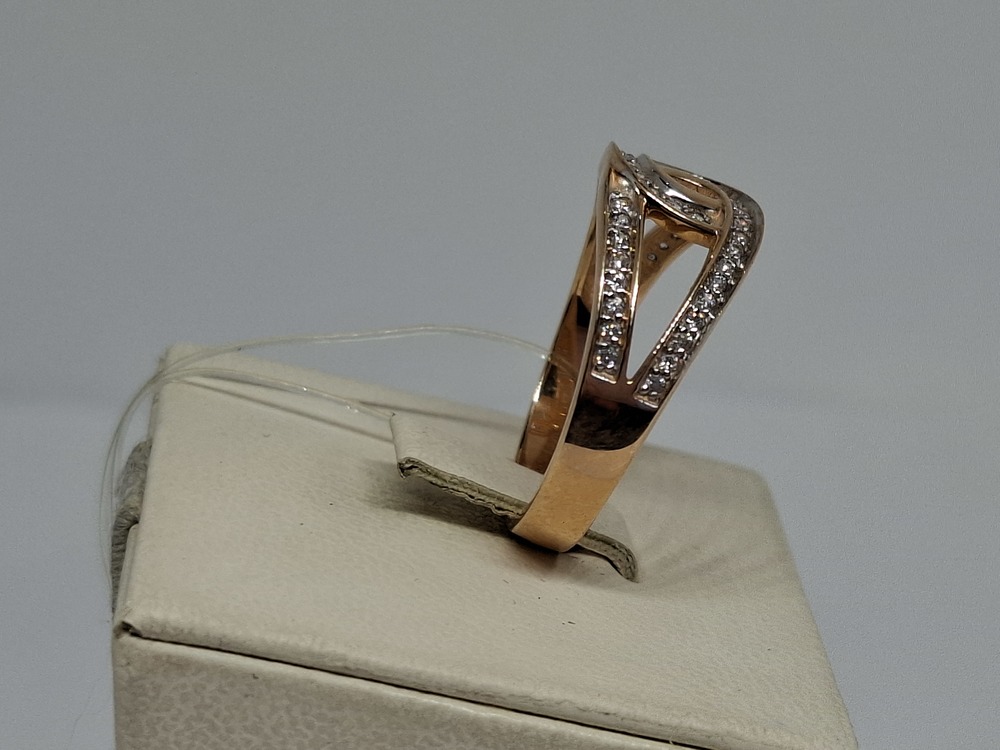 КОЛЬЦО С КАМНЯМИ (Au 585)