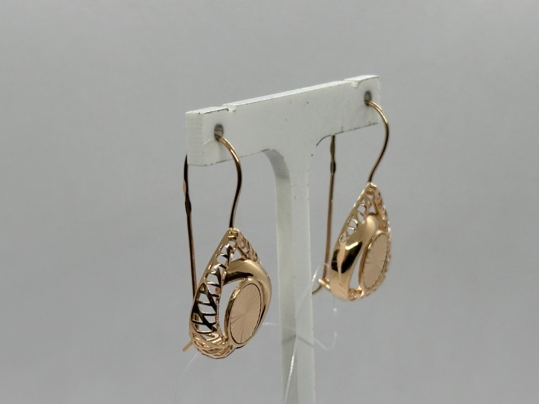 СЕРЬГИ ПЕТЕЛЬКА без камня (Au 585)