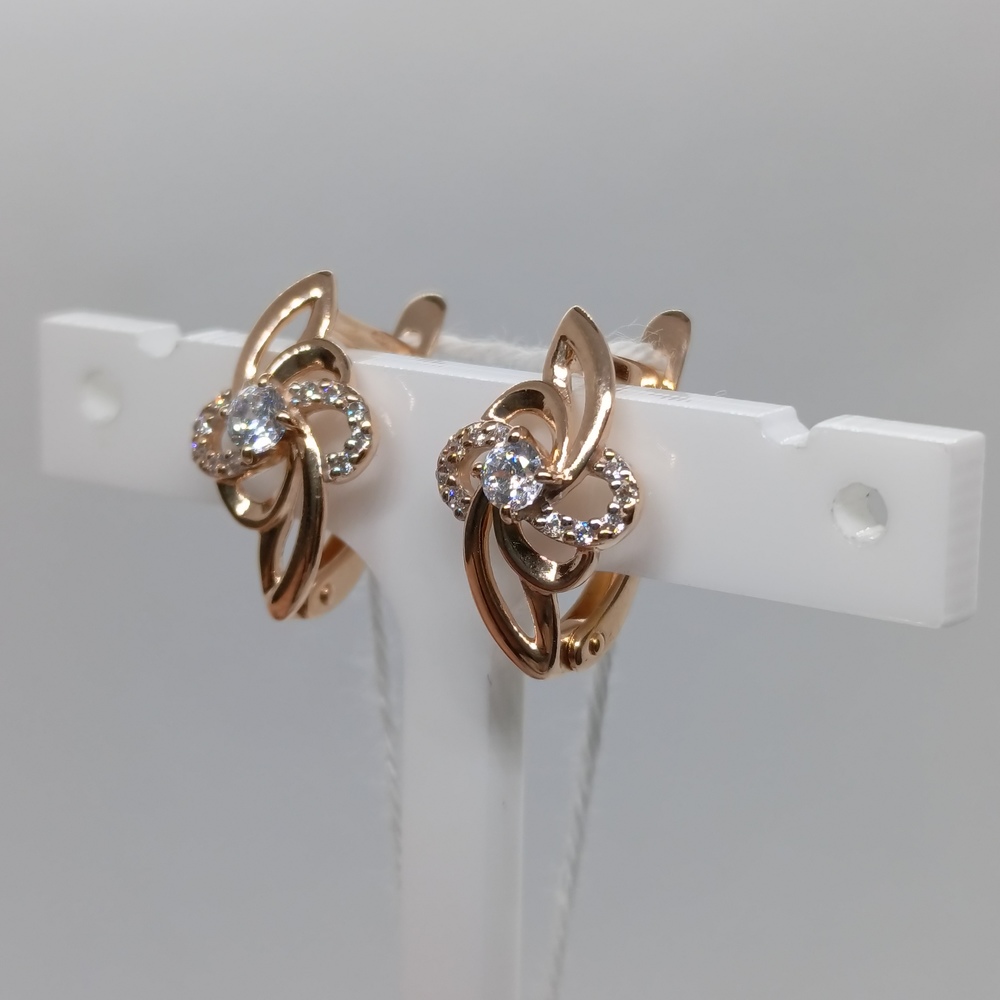 СКМИ585 СЕРЬГИ С КАМНЯМИ (Au 585)