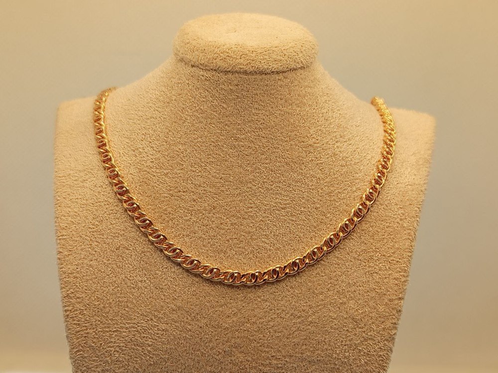 ЦЕПЬ ПУСТОТЕЛАЯ Птичий глаз(глаз пантеры) (Au 585)