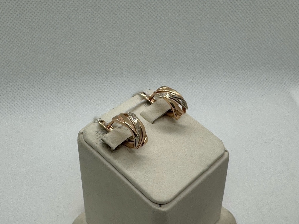 СКМИ585 СЕРЬГИ С КАМНЯМИ (Au 585)