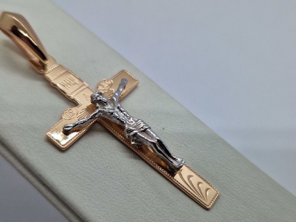 ПОДВЕСКА КРЕСТ без камня (Au 585)