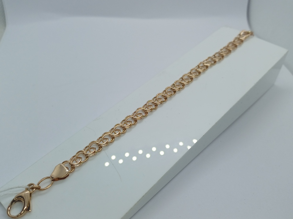 БЛБ585 БРАСЛЕТ ПОЛНОВЕСНЫЙ Бисмарк (Au 585)