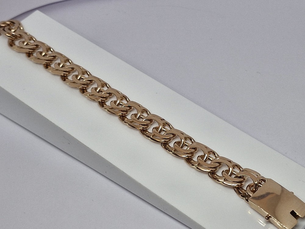 БЛБ585 БРАСЛЕТ ПОЛНОВЕСНЫЙ Бисмарк (Au 585)