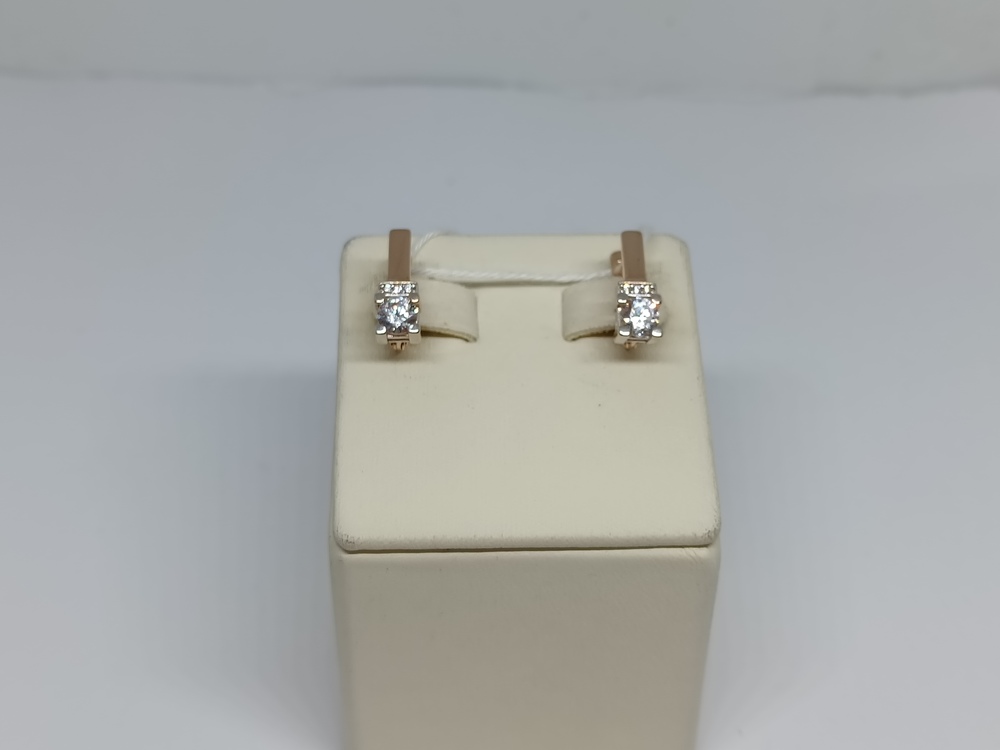 СКМИ585 СЕРЬГИ С КАМНЯМИ (Au 585)