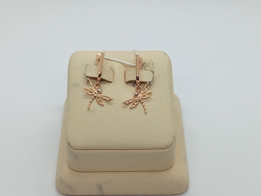 СКМИ375 СЕРЬГИ С КАМНЯМИ (Au 375)