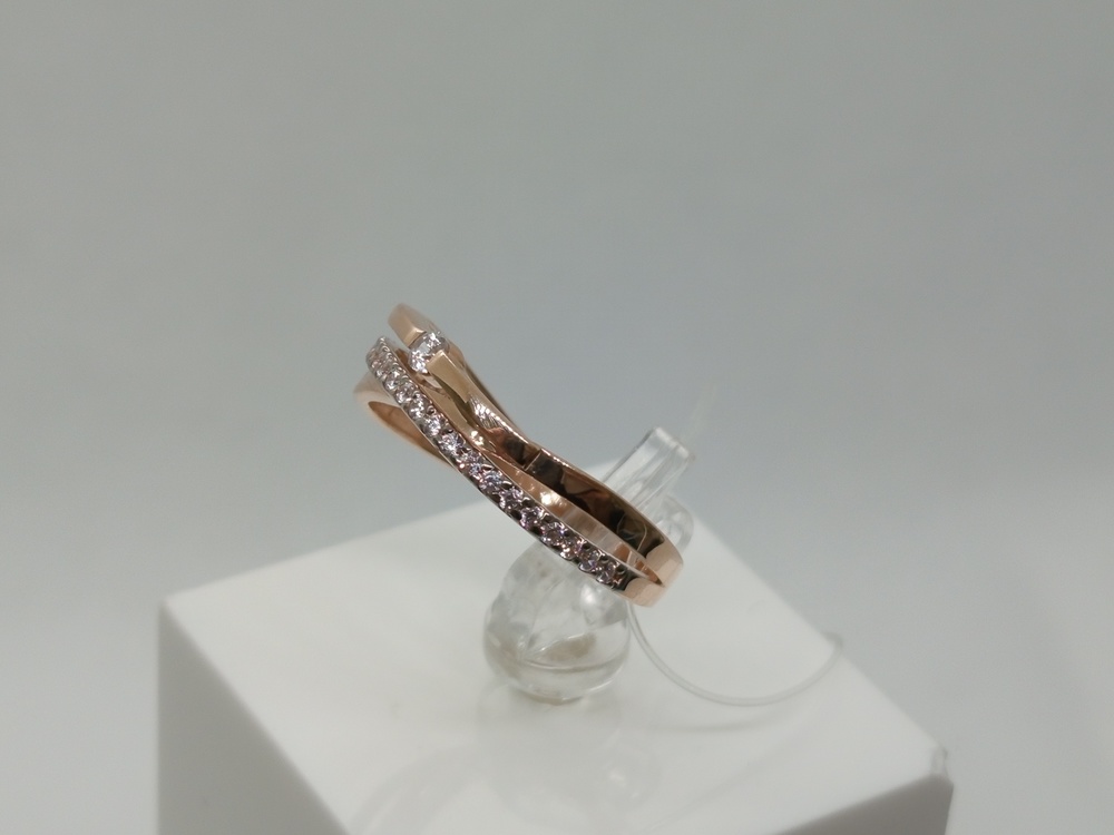 КОЛЬЦО С КАМНЯМИ (Au 585)