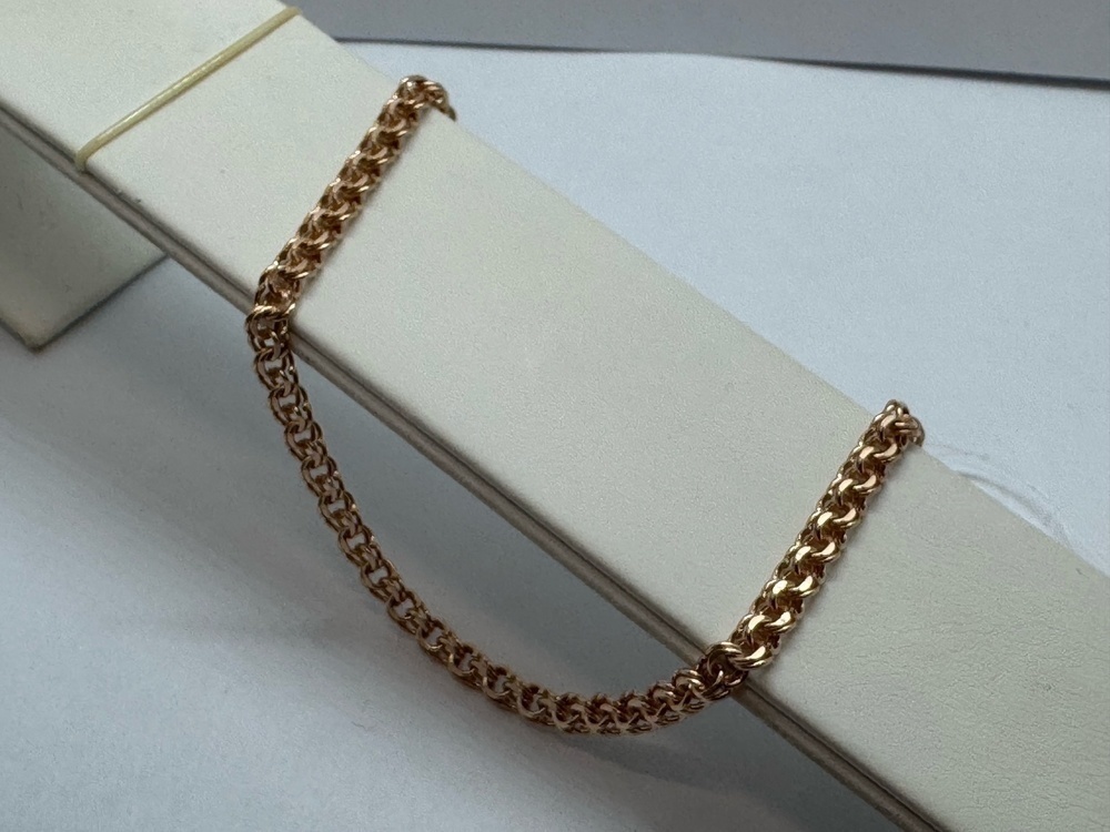 БРАСЛЕТ ПУСТОТЕЛЫЙ Бисмарк (Au 585)