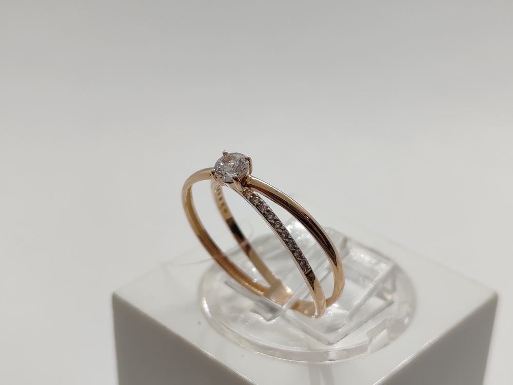 КОЛЬЦО С КАМНЯМИ (Au 585)