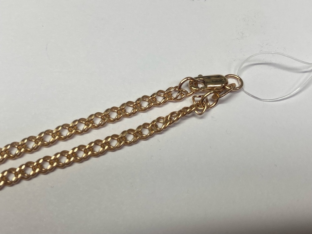 ЦЕПЬ ПУСТОТЕЛАЯ Ромб двойной (Au 585)