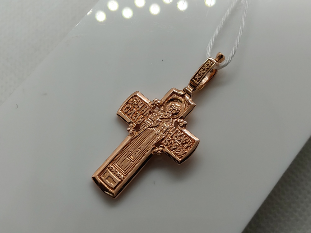 ПОДВЕСКА КРЕСТ БЕЗ КАМНЯ (Au 585)