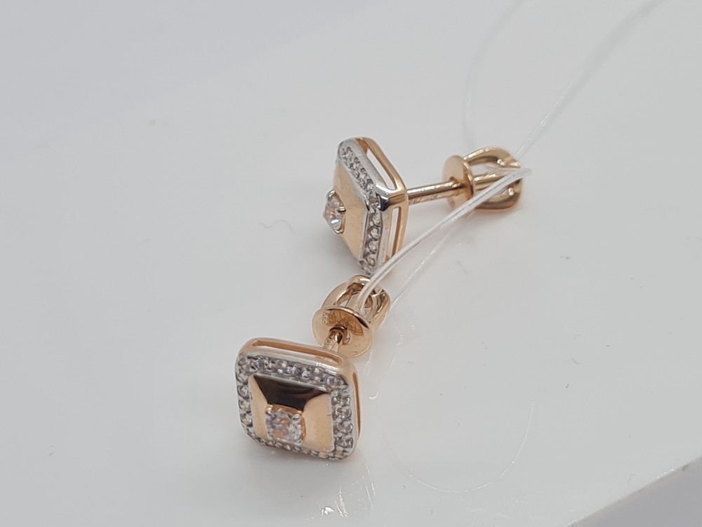 СЕРЬГИ ПУСЕТЫ с камнями (Au 585)