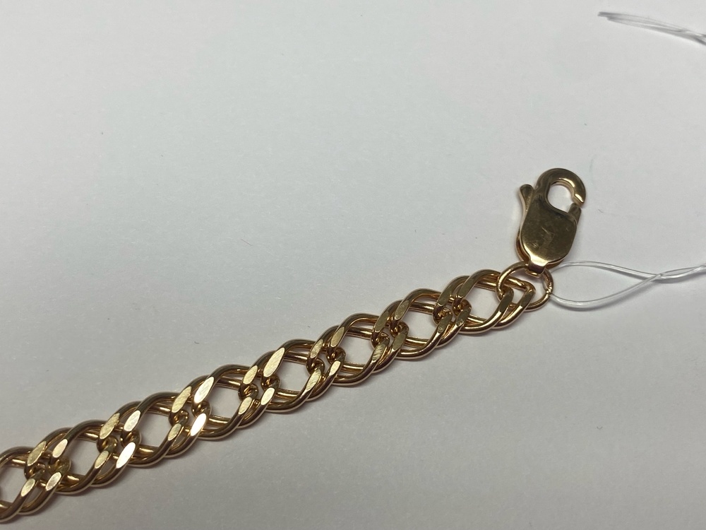 БРАСЛЕТ ПУСТОТЕЛЫЙ Ромб двойной (Au 585)