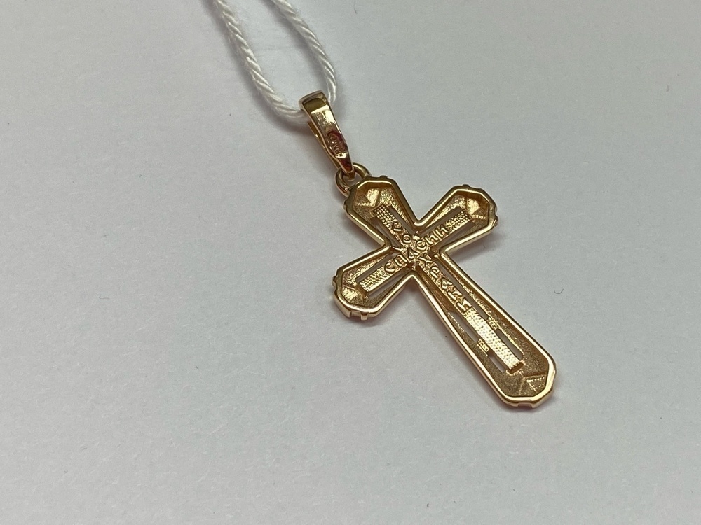 ПОДКБК585 ПОДВЕСКА КРЕСТ БЕЗ КАМНЯ (Au 585)