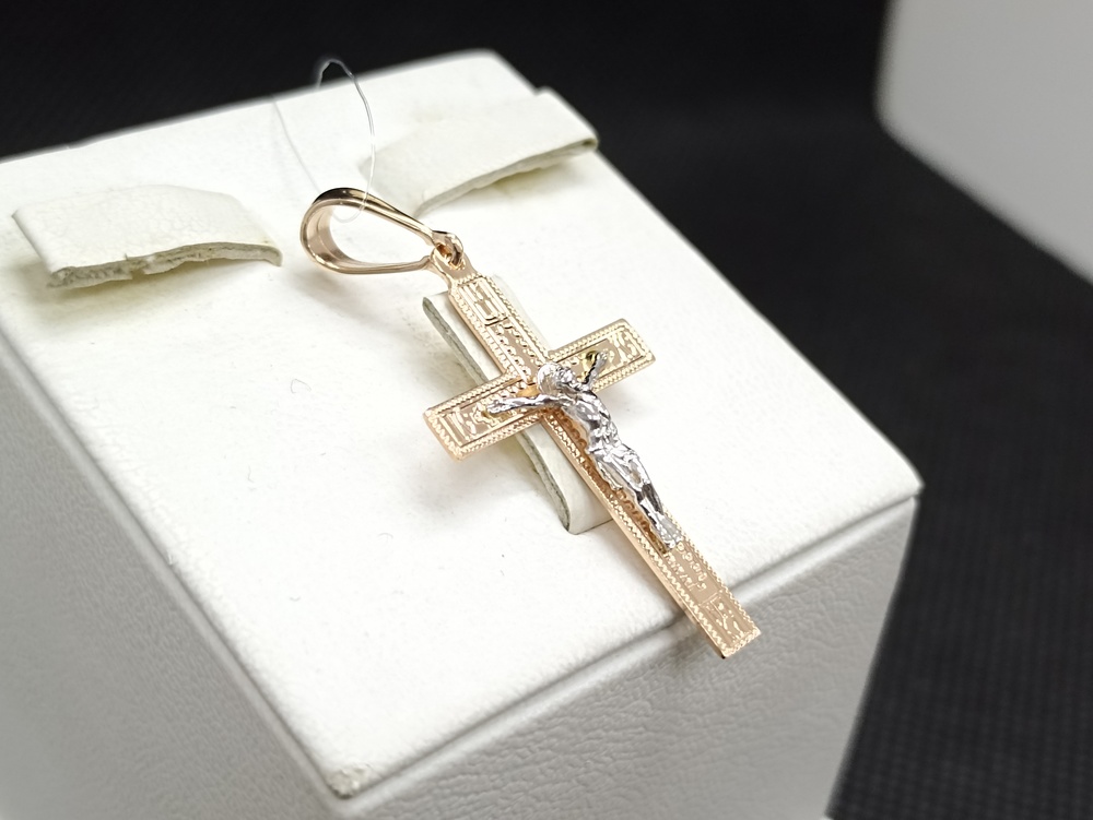 ПОДВЕСКА КРЕСТ без камня (Au 585)