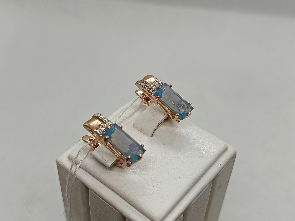 21803355 СЕРЬГИ С КАМНЯМИ (Au 585)