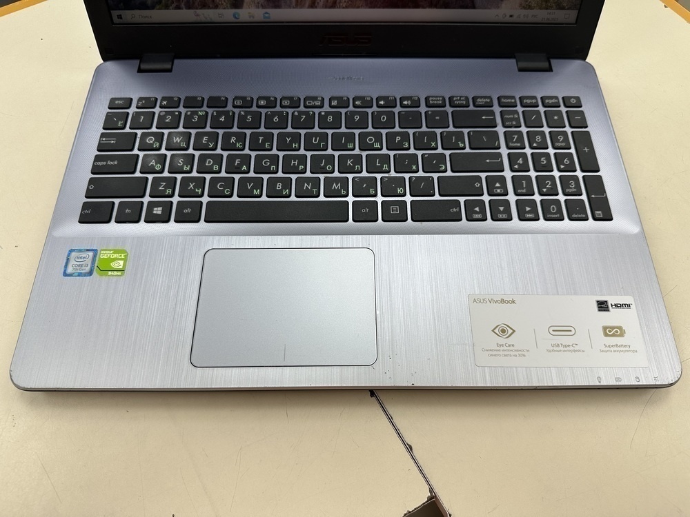 Ноутбук ASUS X542U; Core i3-7100U, GeForce 940MX, 8 Гб, Нет, 1 Tb