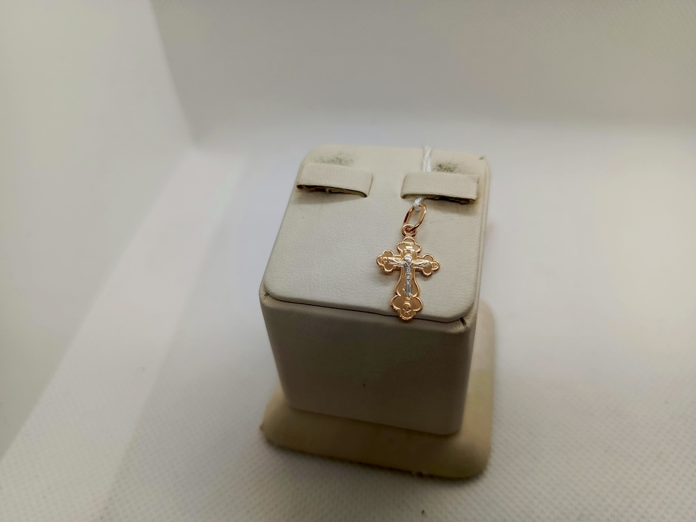 ПОДКБК585 ПОДВЕСКА КРЕСТ БЕЗ КАМНЯ (Au 585)