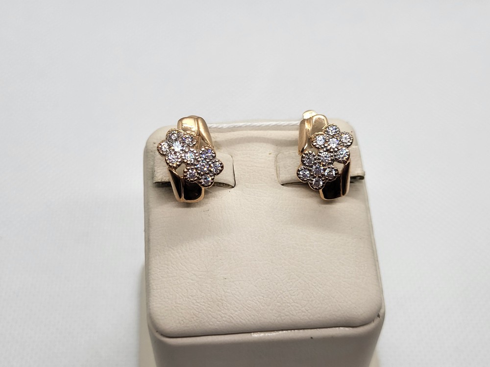 СКМИ585 СЕРЬГИ С КАМНЯМИ (Au 585)