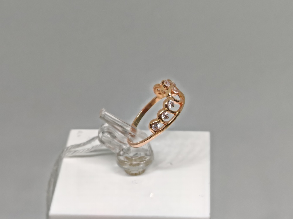 КОЛЬЦО С КАМНЯМИ (Au 585)