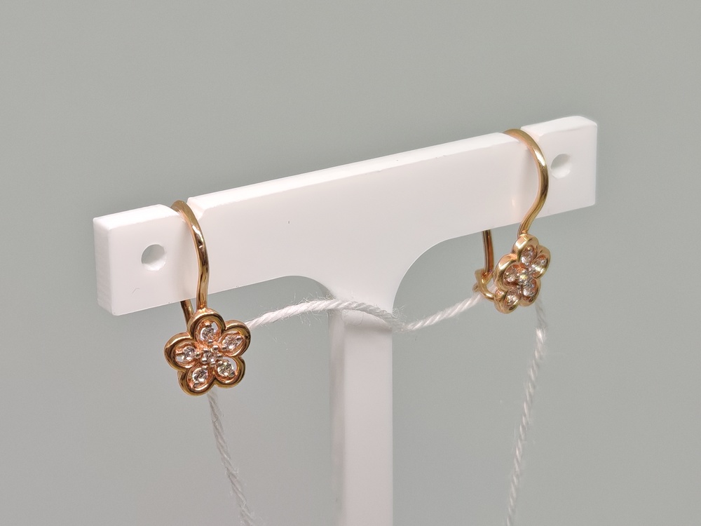 СКМИ585 СЕРЬГИ С КАМНЯМИ (Au 585)