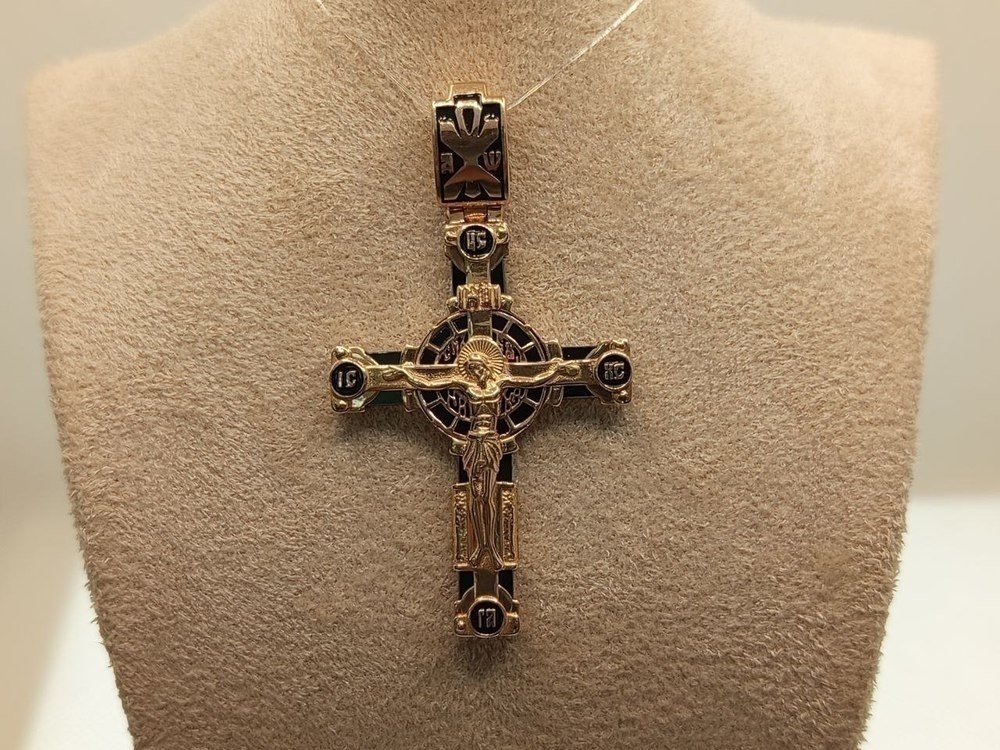 ПОДВЕСКА КРЕСТ с камнем (Au 585)