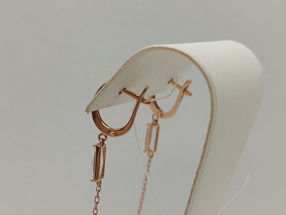 СЕРЬГИ С КАМНЕМ (Au 585)