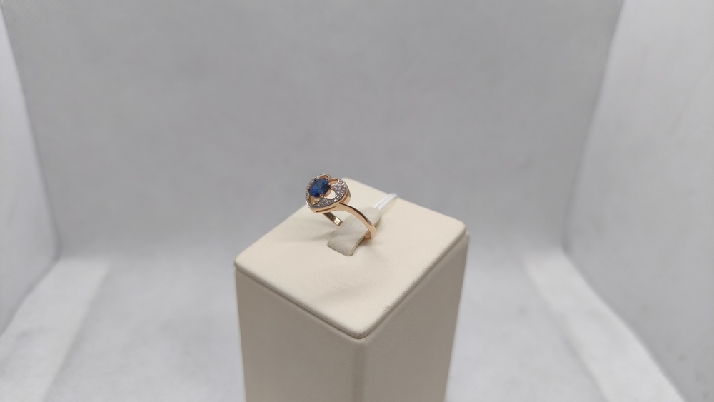 КОЛЬЦО С КАМНЯМИ (Au 585)