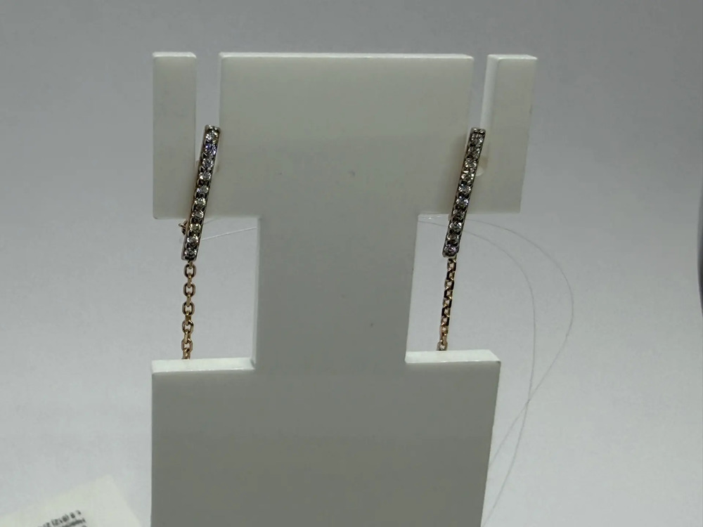 СЕРЬГИ ПРОДЕВКИ с камнями (Au 585)