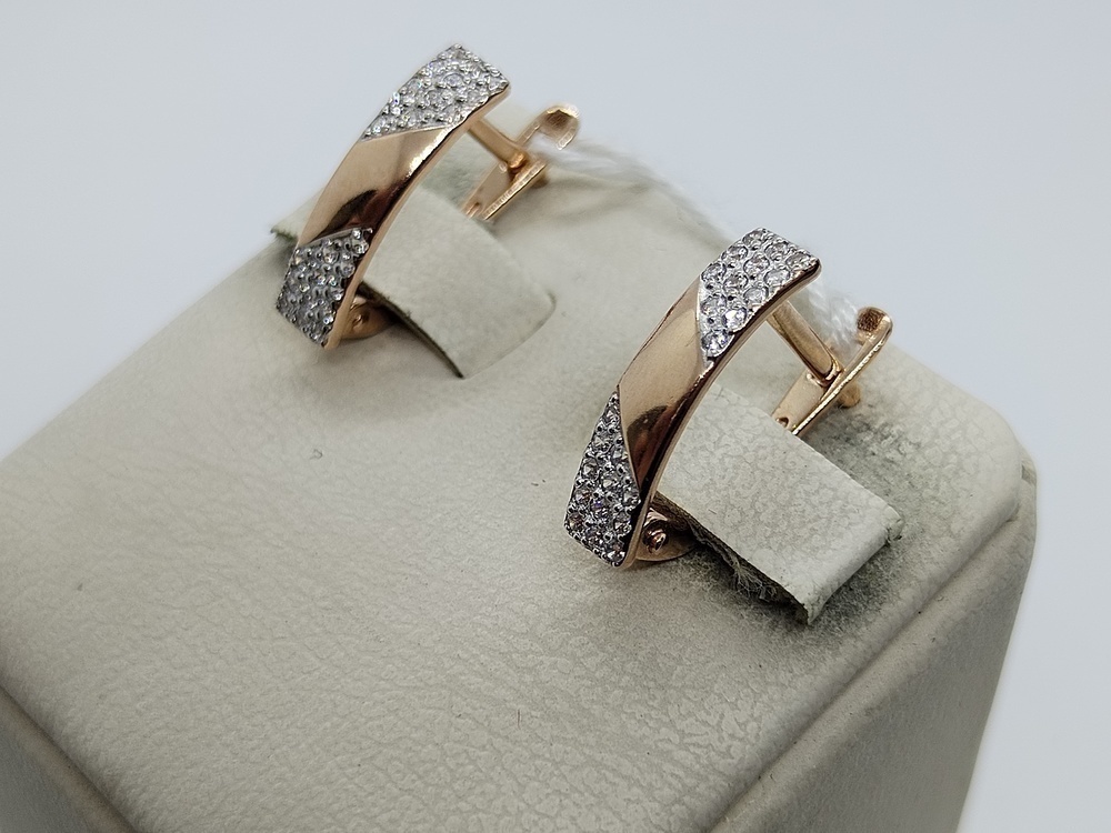 СКМИ585 СЕРЬГИ С КАМНЯМИ (Au 585)