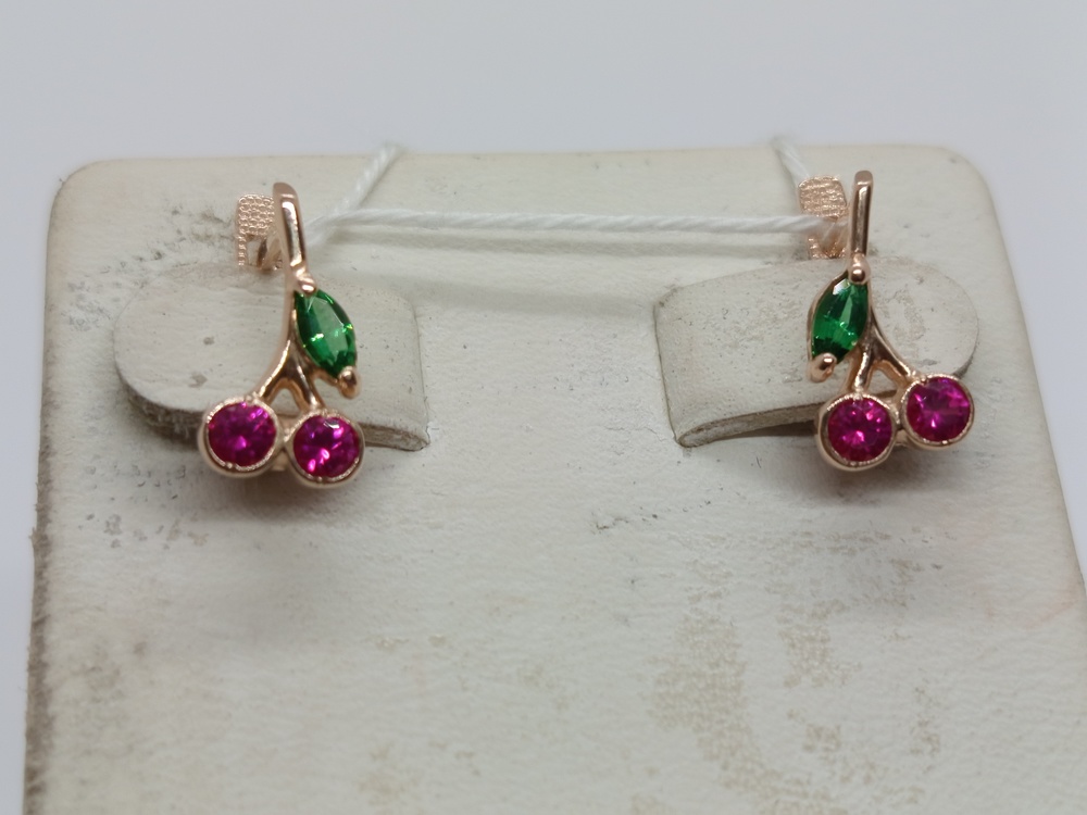 СКМИ585 СЕРЬГИ С КАМНЯМИ (Au 585)