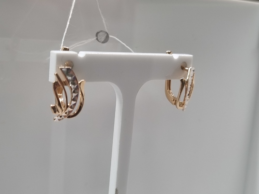 СБКМ585 СЕРЬГИ БЕЗ КАМНЯ (Au 585)